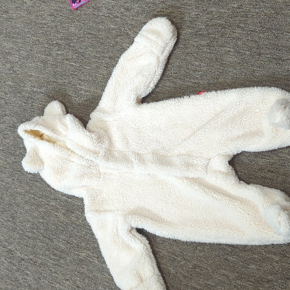Magnetic Me Ivory Plush Baby Footie